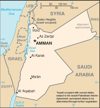 U.S. government map of Jordan.