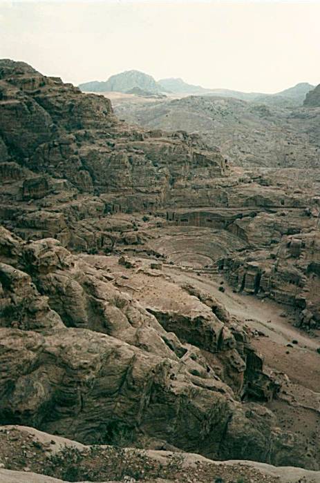 Ruins of a theater at Petra, Jordan