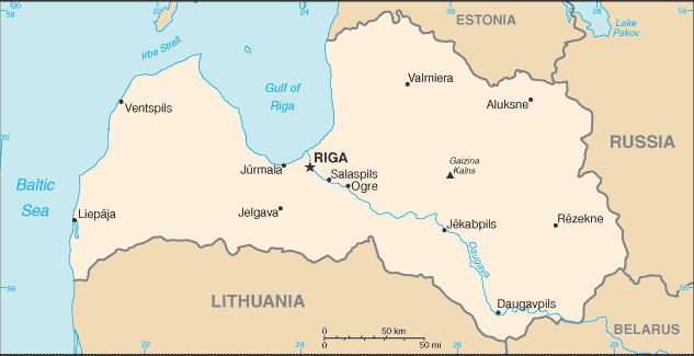 cia latvia map