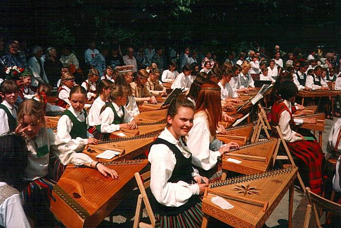 Latvian zither festival in Riga.