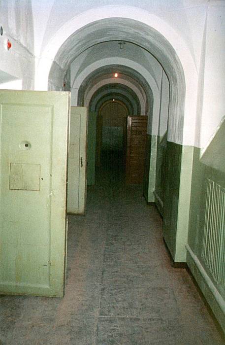 Prison hallway in the KGB Museum, also called the Museum to the Genocide of the Lithuanian People, in Vilnius, Lithuania.