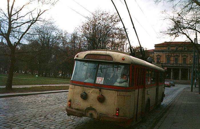 Electric streetcar Vilnius, Lithuania.