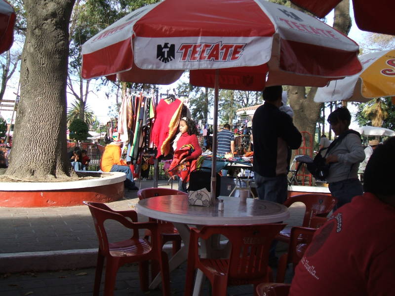 Mariachis performing on the zócalo in Tecate.