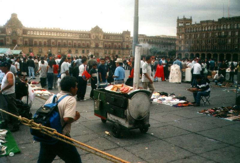 Vendors on the Zócalo in Mexico City.