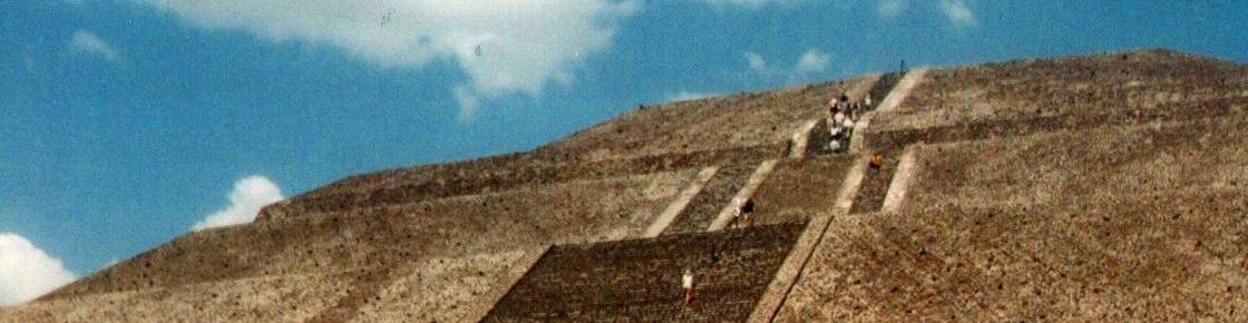 Top levels of the Pyramid of the Sun at Teotihuacán in Mexico.