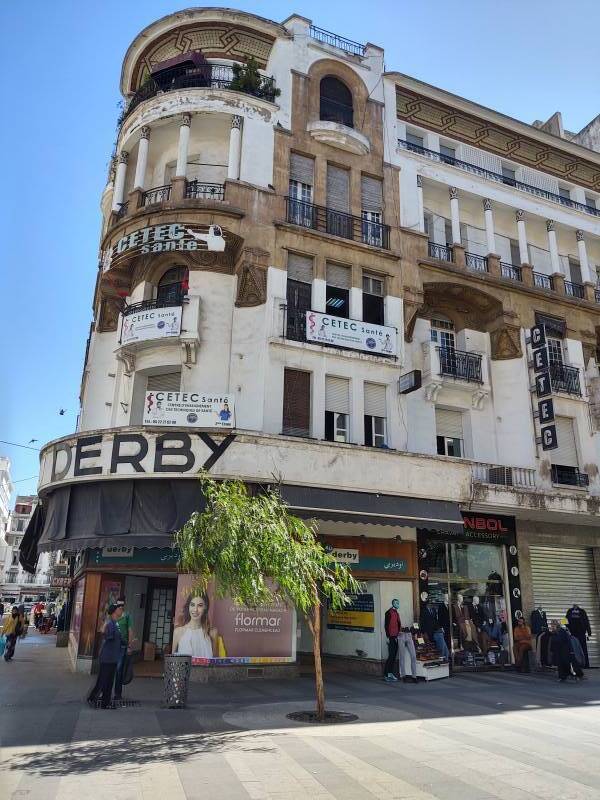 Buildings near Rue Indriss Lahrizi in Casablanca.