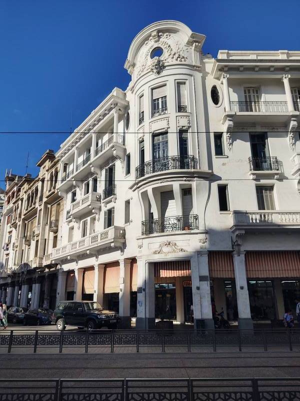 Buildings along Boulevard Mohammed V in Casablanca.