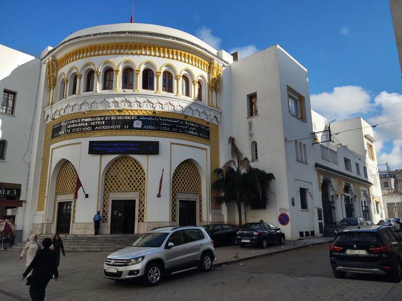 Chamber of Commerce of Industry and Services along Boulevard Mohammed V in Casablanca.