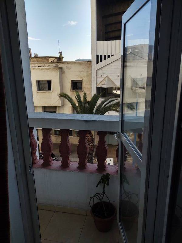 Balcony attached to my room at the Hotel Moroccan House in Casablanca.