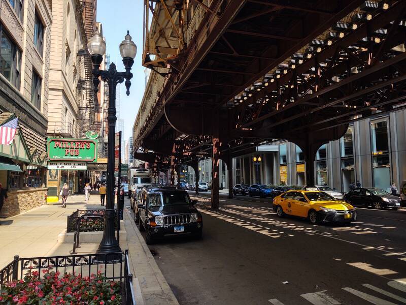 Under the El in the Chicago Loop.