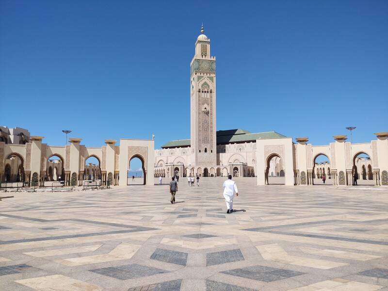 Exterior of Hassan II Mosque in Casablanca.