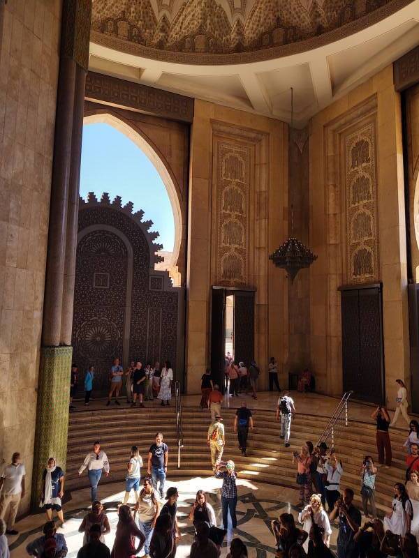 Ablutions fountains of Hassan II Mosque in Casablanca.