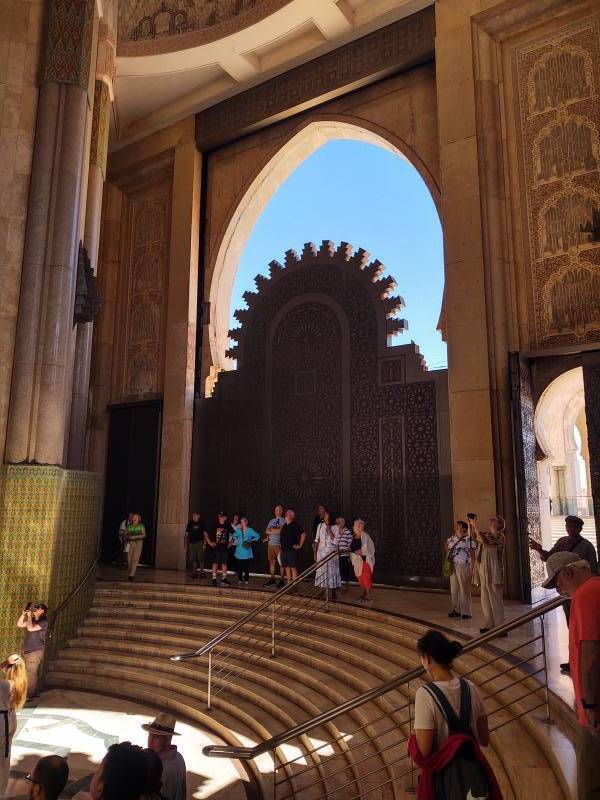 Ablutions fountains of Hassan II Mosque in Casablanca.