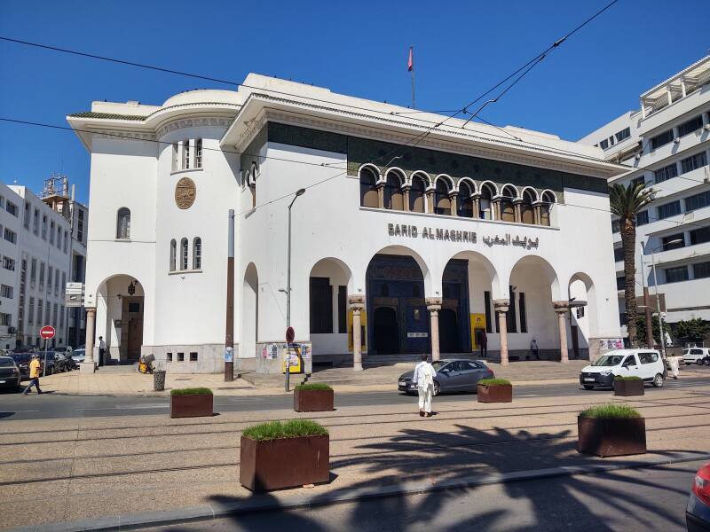 1918 main post office on Place Mohammed V in Casablanca.