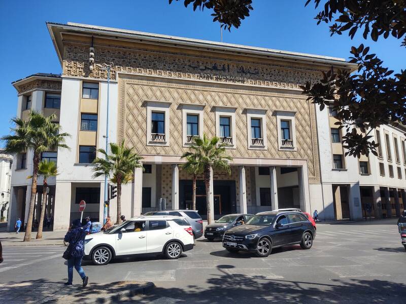 Bank Al-Maghrib on Place Mohammed V in Casablanca.