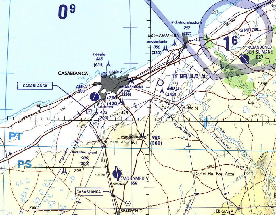 Portion of Tactical Pilotage Chart G-1D.
