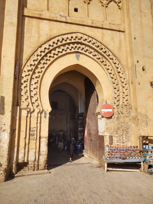 Bab Chorfa at Place Boujloud in Fez, Morocco.