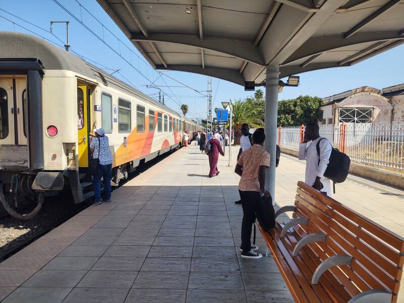 Train from Meknès in the Fez station in Morocco.