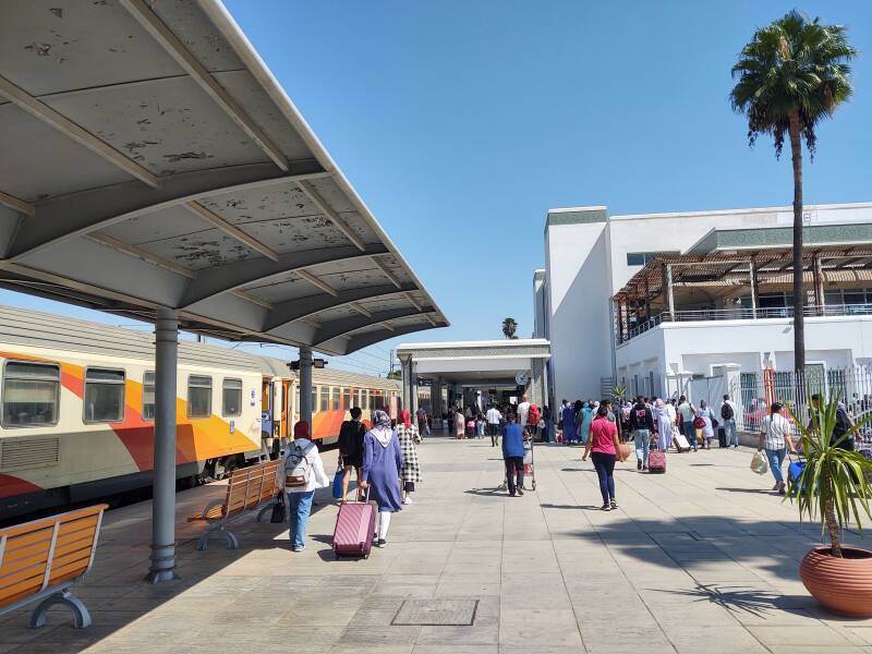 Train from Meknès in the Fez station in Morocco.