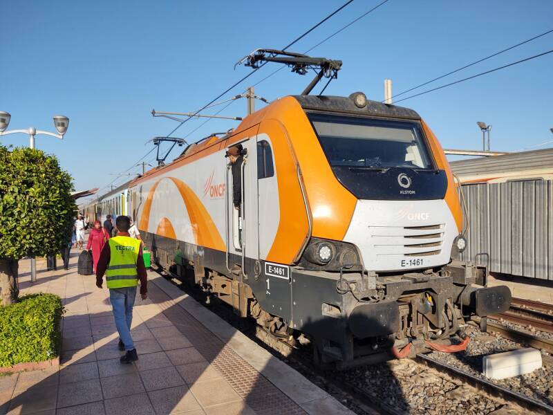 Arriving at Marrakech on the overnight train from Tangier.