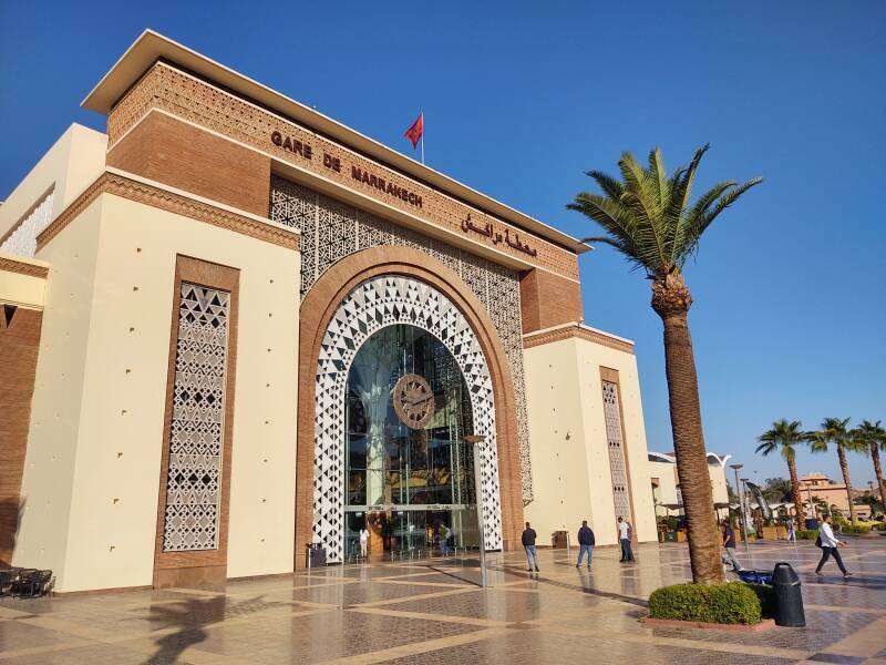 Arriving at Marrakech on the overnight train from Tangier.