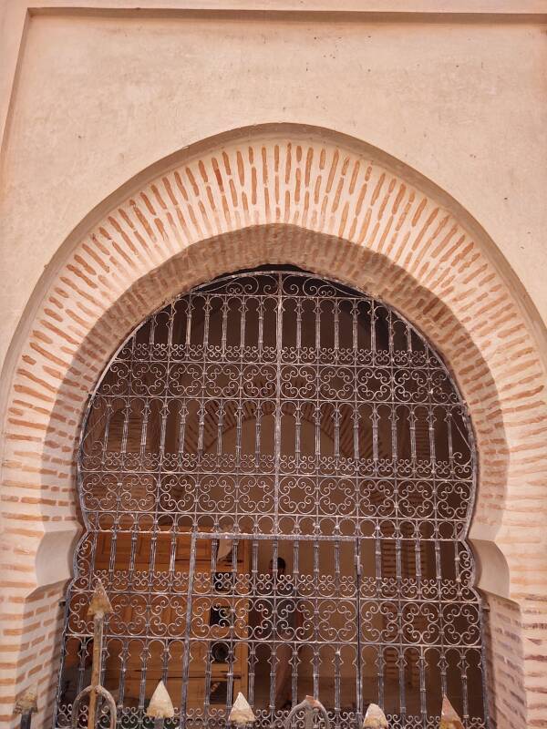 Fountain for residents next to Hammam Mouassine in the medina in Marrakech.