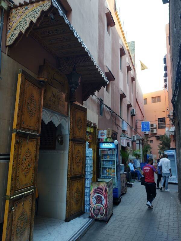 Small shops in the medina in Marrakech.