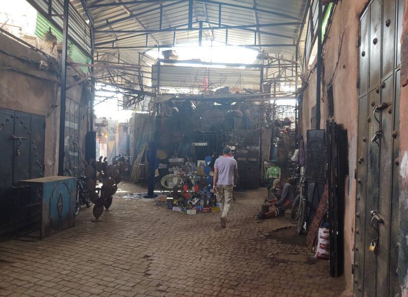 Metal-working soup in the medina in Marrakech.