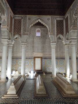Saadian dynasty tombs in Marrakech.