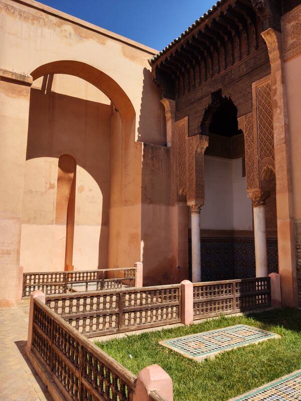 Western loggia in the Eastern Sanctuary in the Saadian Tombs complex.