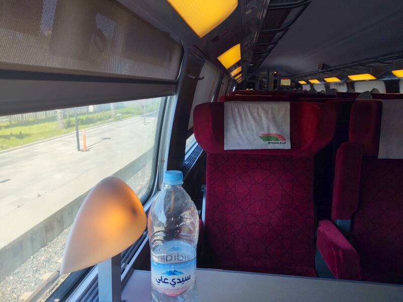 View from on board the high-speed Al Boraq train in Morocco.