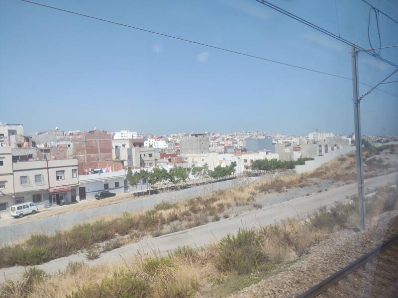 View from on board the high-speed Al Boraq train in Morocco.