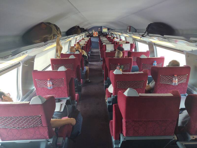 View from on board the high-speed Al Boraq train in Morocco.