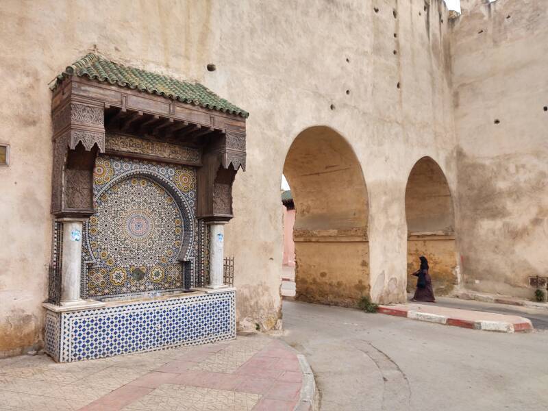 Bab Lalla Aouda leading to Place Lalla Aouda in the Kasbah of Moulay Isma'il in Meknès.
