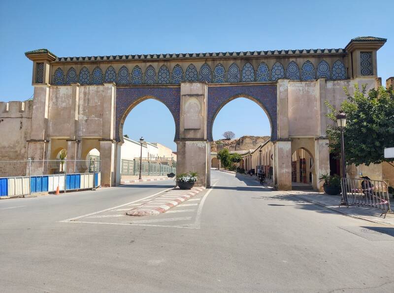 Portal of Moulay Isma'il, leading past the Mausoleum of Moulay Isma'il and further into the kasbah of Moulay Isma'il in Meknès.