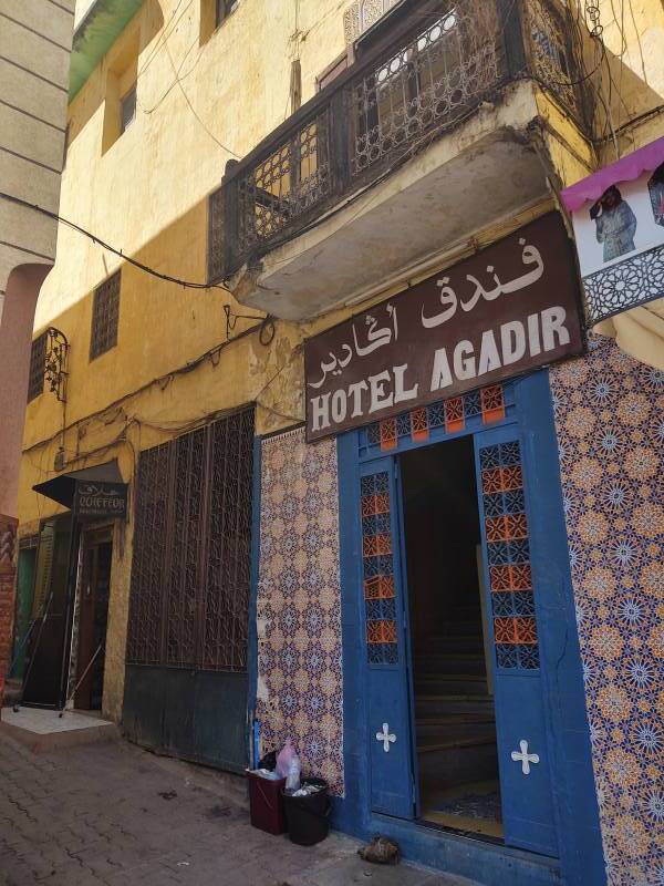 Hotel Agadir on the edge of the medina in Meknès.