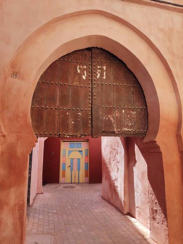 Elaborate doorways within the medina in Meknès.