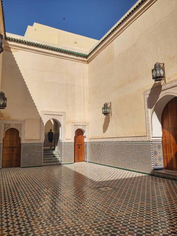 First courtyard in the Mausoleum of Moulay Ismail.