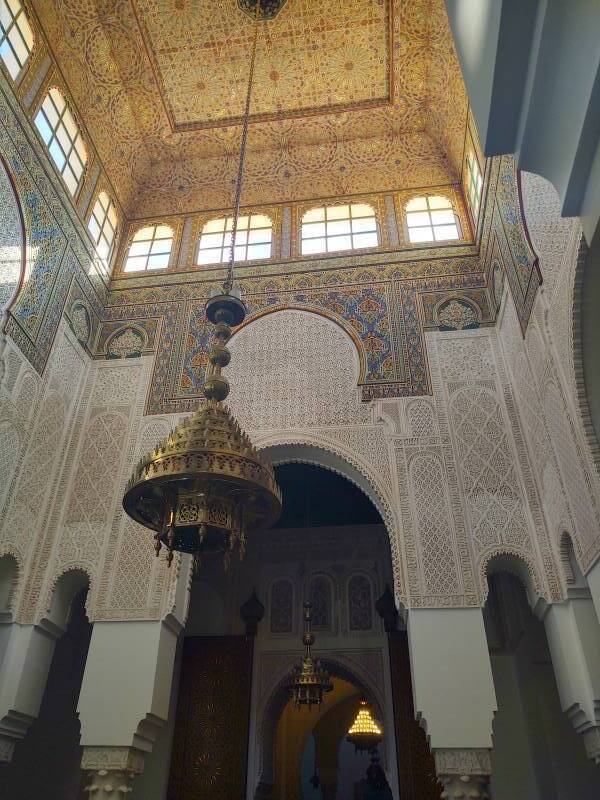 Hanging lamp in the last antechamber in the Mausoleum of Moulay Ismail.