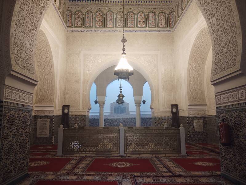 Tombs in the Mausoleum of Moulay Ismail.