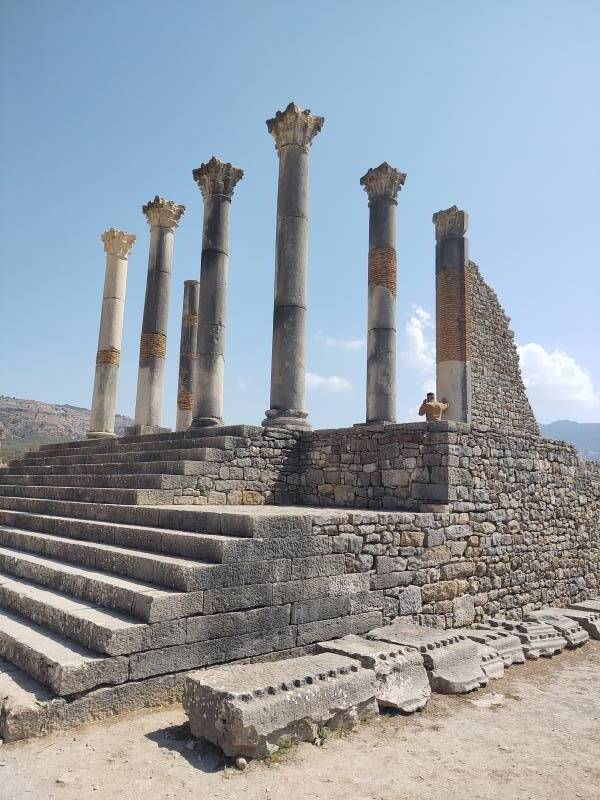 Capitoline Temple in the Volubilis archaeological site in Morocco.