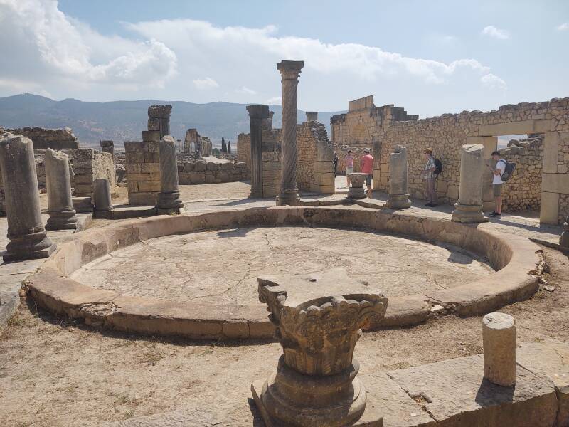 Pools and fountains in the Volubilis archaeological site in Morocco.