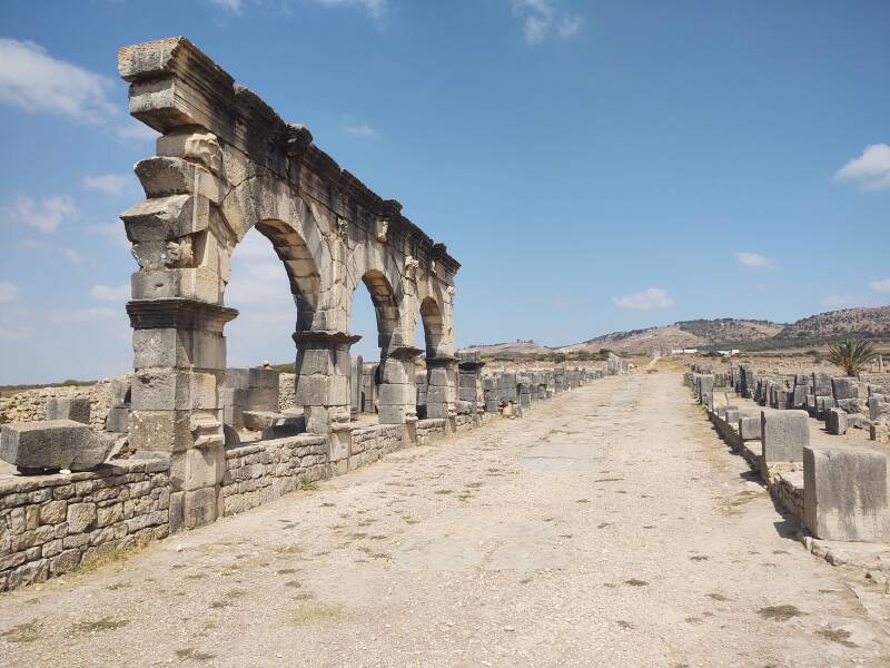 Volubilis archaeological site in Morocco.