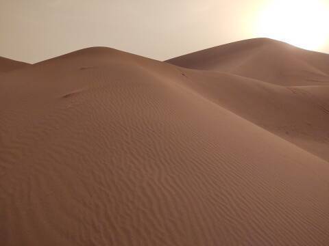 100-meter sand dunes at Erg Chigaga.