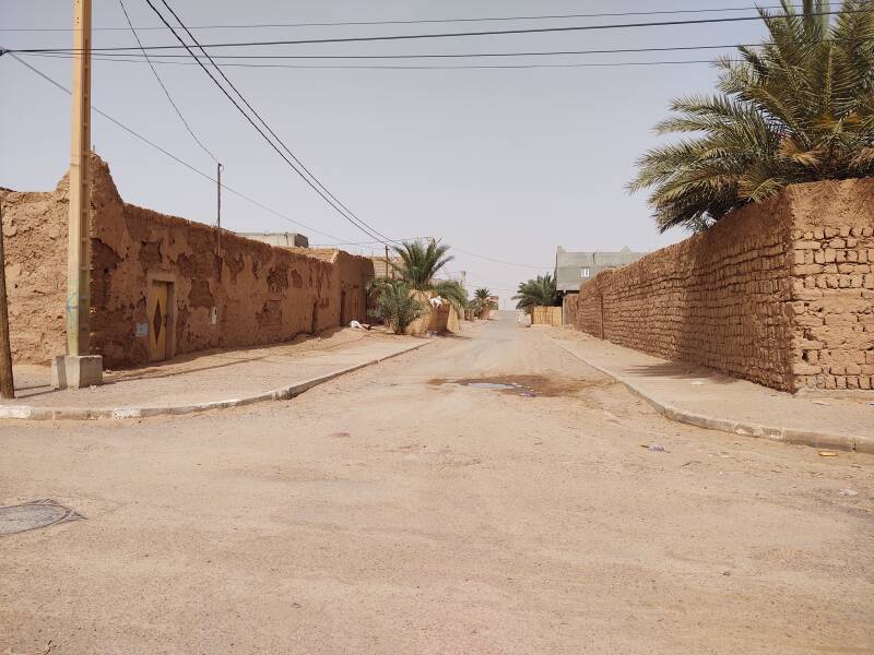 Residential side street in M'Hamid.