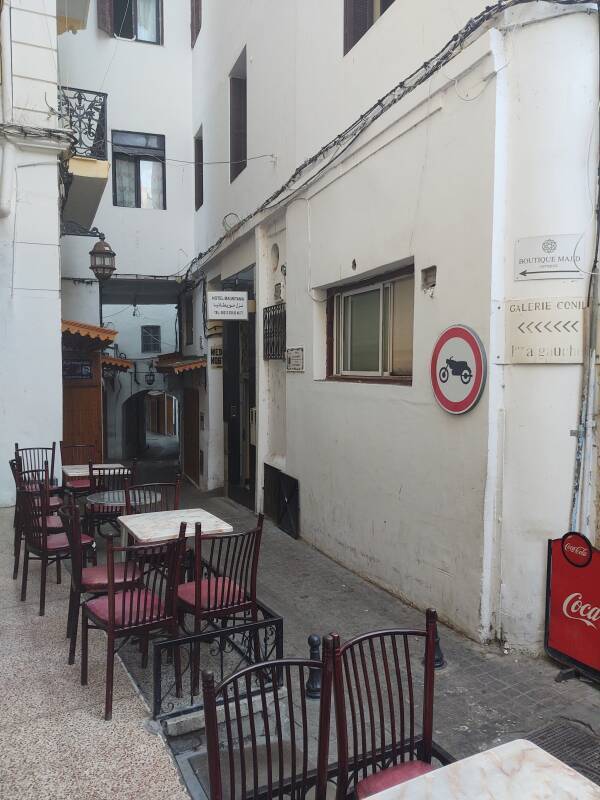 Hotel Mauritania on the Souk Dakhli or Petit Socco in Tangier.