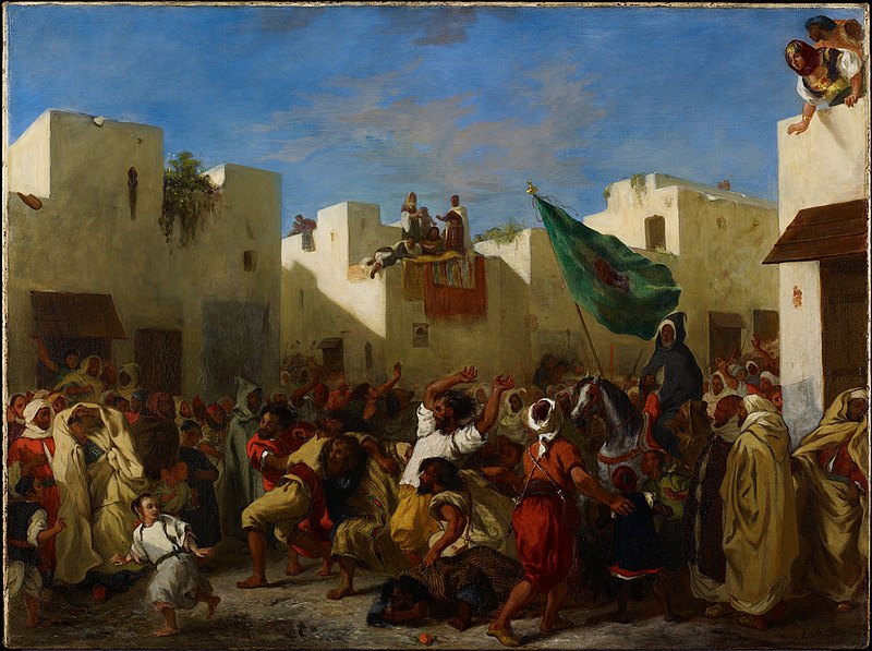 'The Fanatics of Tangier' by Eugène Delacroix, from https://en.wikipedia.org/wiki/Convulsionists_of_Tangiers#/media/File:Eug%C3%A8ne_Delacroix_-_The_Fanatics_of_Tangier_-_WGA06195.jpg