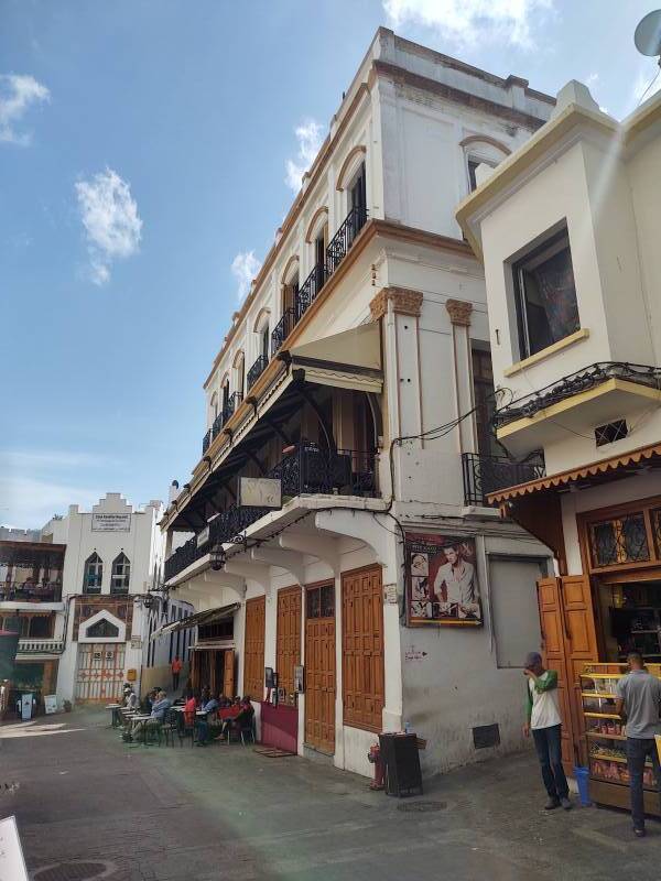 Fuentes guesthouse and café on the Souk Dakhli or Petit Socco.