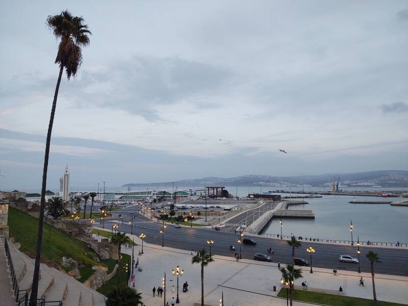 View from Hotel Continental overlooking the port of Tangier.
