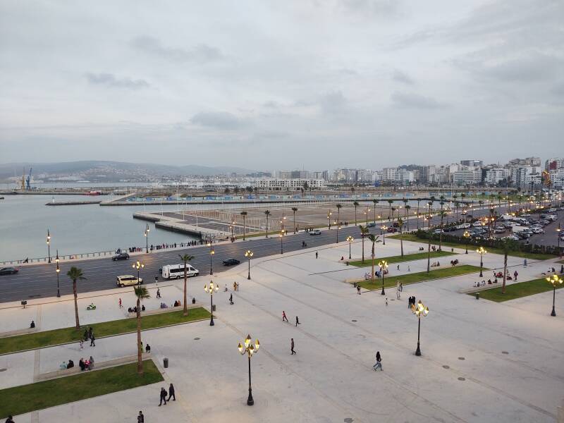 View from Hotel Continental overlooking the port of Tangier.